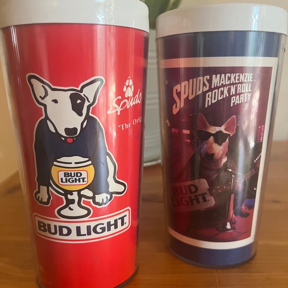 Spuds Mackenzie vintage cups